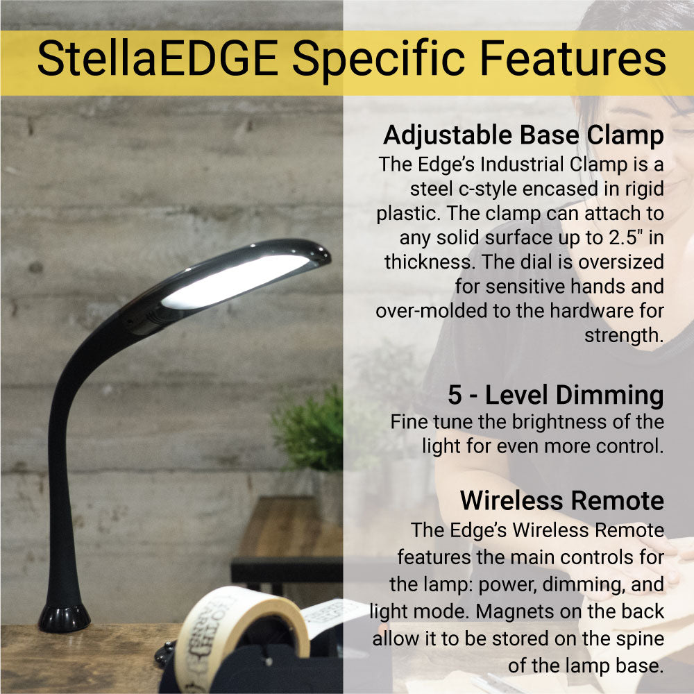 Stella»EDGE LED Clamp Lamp - Bulk Buy (Case of 6)