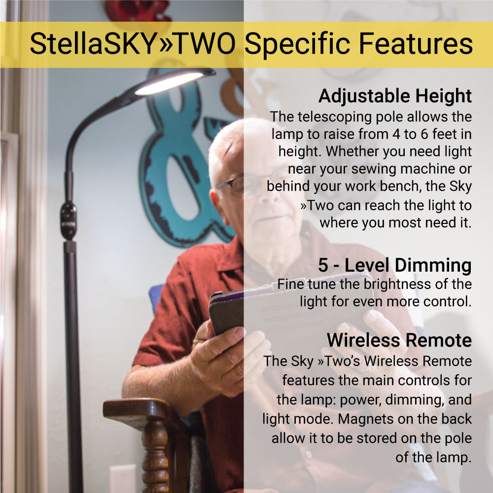 Stella»SKY TWO LED Floor Lamp - Bulk Buy (Case of 3)