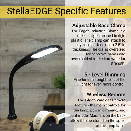 Stella»EDGE LED Clamp Lamp - Bulk Buy (Case of 6)