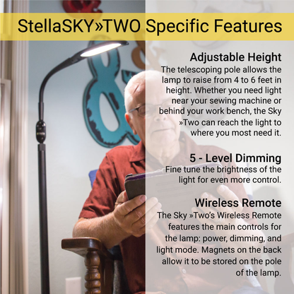 Stella»SKY TWO LED Floor Lamp - Bulk Buy (Case of 3)